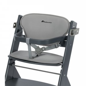 Chaise haute évolutive timba² blanc avec coussin grey Bebeconfort