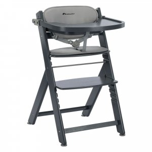 Chaise haute évolutive timba² blanc avec coussin grey Bebeconfort