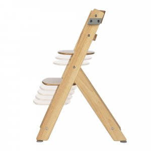 Chaise haute évolutive timba² wood avec coussin beige Bebeconfort