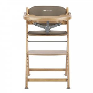 Chaise haute évolutive timba² wood avec coussin beige Bebeconfort
