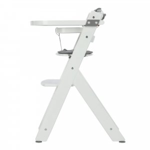 Chaise haute évolutive timba² blanc avec coussin gris Bebeconfort