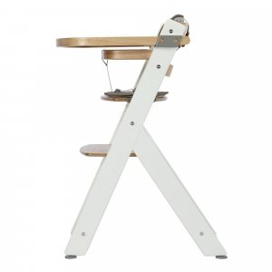 Chaise haute évolutive timba² light wood avec coussin beige Bebeconfort