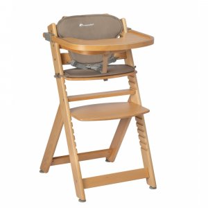 Chaise haute évolutive 2en1 timba avec coussin beige Bebeconfort