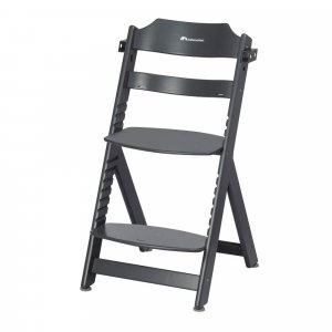 Chaise haute évolutive 2-en-1 timba black avec coussin gris + transat tinted graphite Bebeconfort