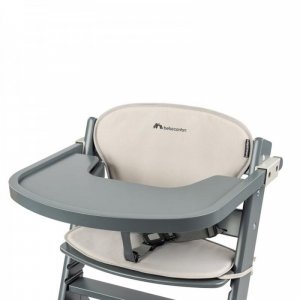 Chaise haute évolutive 2-en-1 timba avec coussin gray mist + transat mineral graphite Bebeconfort