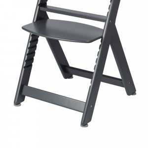 Chaise haute évolutive 2-en-1 timba black avec coussin gris + transat mineral graphite Bebeconfort