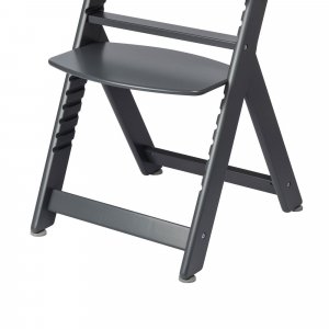 Chaise haute évolutive timba black avec coussin gris Bebeconfort