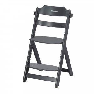 Chaise haute évolutive timba black avec coussin gris Bebeconfort