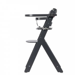 Chaise haute évolutive timba black avec coussin gris Bebeconfort