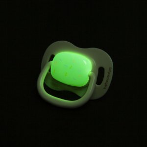 Lot de 2 sucettes réversible phosphorescente silicone 6-18 mois sand Bebeconfort