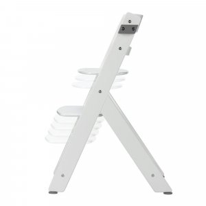 Chaise haute évolutive 2-en-1 timba ² blanc avec coussin gris + transat tinted graphite Bebeconfort