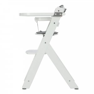 Chaise haute évolutive 2-en-1 timba ² blanc avec coussin gris + transat tinted graphite Bebeconfort