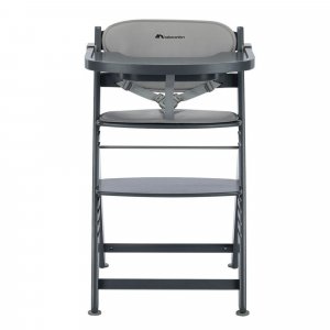 Chaise haute évolutive 2-en-1 timba ² blanc avec coussin grey + transat tinted graphite Bebeconfort