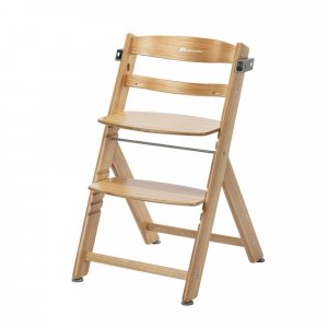 Chaise haute évolutive 2-en-1 timba ² natural wood + transat tinted graphite Bebeconfort