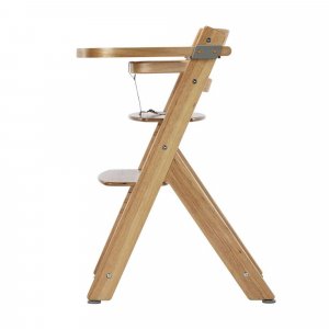 Chaise haute évolutive 2-en-1 timba ² natural wood + transat tinted graphite Bebeconfort