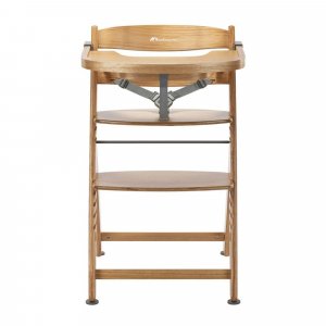 Chaise haute évolutive 2-en-1 timba ² natural wood + transat tinted graphite Bebeconfort