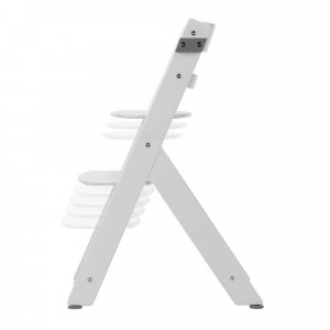 Chaise haute évolutive 2-en-1 timba ² white + transat tinted graphite Bebeconfort