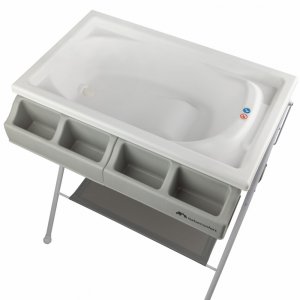 Baignoire et table à langer 2-en-1 baltic gray mist Bebeconfort