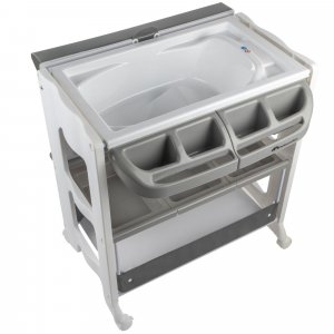 Baignoire et table à langer 2-en-1 dolphy gray mist Bebeconfort