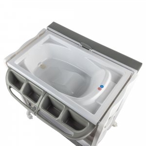 Baignoire et table à langer 2-en-1 dolphy gray mist Bebeconfort