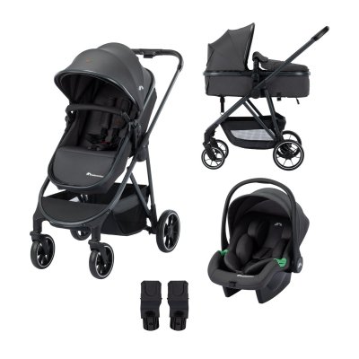 Poussette trio 3 en 1 brume mineral graphite avec siège auto i-size