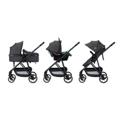 Poussette trio 3 en 1 brume mineral graphite avec siège auto i-size