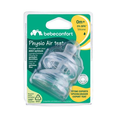 Lot de 2 tetines physio air silicone 0-3 mois