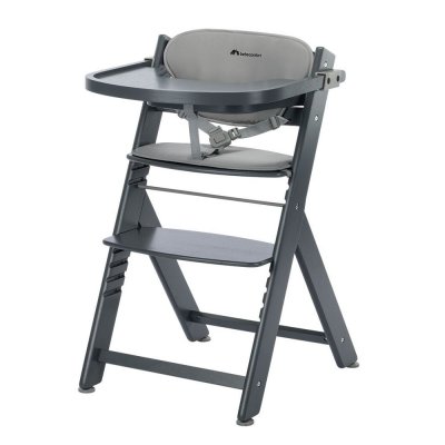 Chaise haute évolutive timba² blanc avec coussin grey