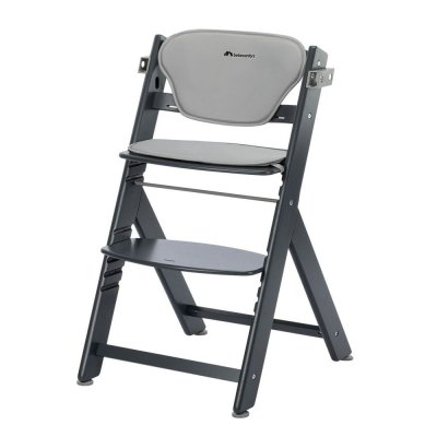 Chaise haute évolutive timba² avec coussin mineral graphite