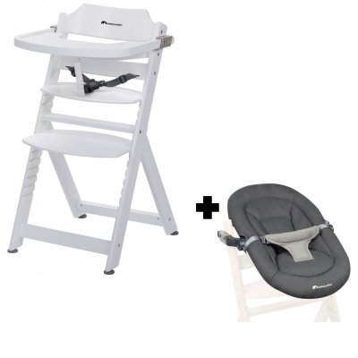 Chaise haute évolutive 2en1 timba white