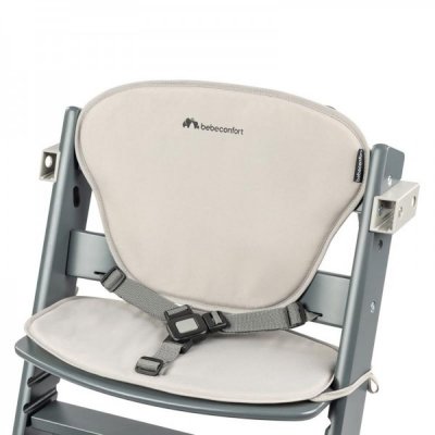 Chaise haute évolutive timba + coussin gray mist