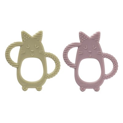 Lot de 2 anneaux de dentition vert/lavande