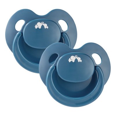 Lot de 2 sucettes physiologiques air eco 0-6 mois light blue/dark blue