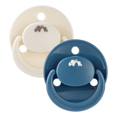 Lot de 2 sucettes réversible eco silicone 6-18 mois sand/blue