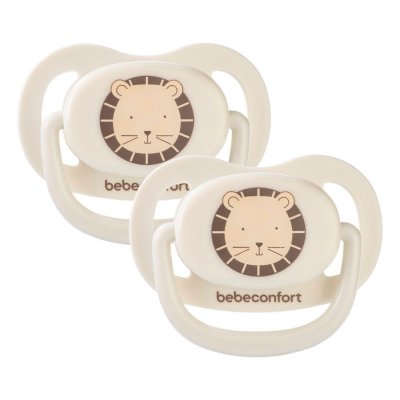 Lot de 2 sucettes physiologiques silicone air confort 6-18 mois sand