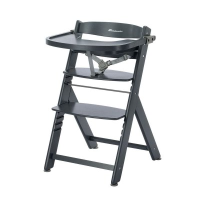 Chaise haute évolutive 2-en-1 timba ² warm gray + transat tinted graphite