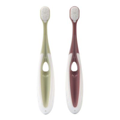 Lot de 2 brosses à dent bébé silicone 2ème âge