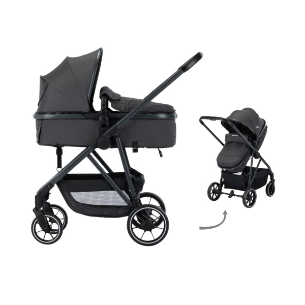 Poussette trio 3 en 1 brume mineral graphite avec siège auto i-size Bebeconfort