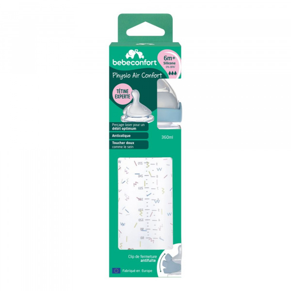 Biberon pp physio air confort 360 ml memphis/blue Bebeconfort