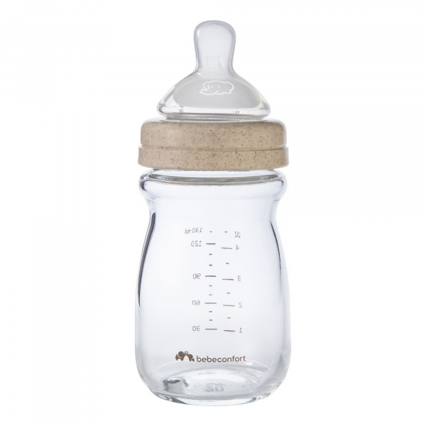 Biberon physio air eco verre 130 ml sand Bebeconfort