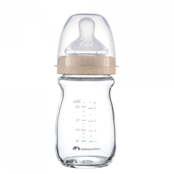 Biberon physio air eco verre 130 ml sand Bebeconfort