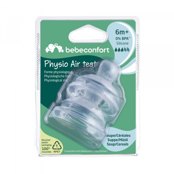 Lot de 2 tetines physio air y 6 mois Bebeconfort