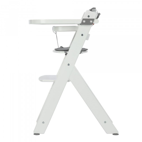 Chaise haute évolutive timba² blanc avec coussin gris Bebeconfort