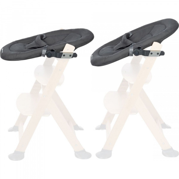 Chaise haute évolutive 2-en-1 timba wood avec coussin beige Bebeconfort