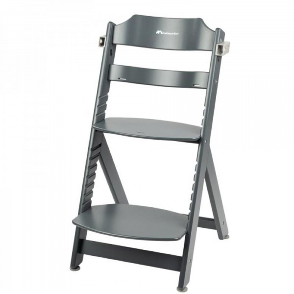 Chaise haute évolutive 2-en-1 timba avec coussin gray mist + transat mineral graphite Bebeconfort