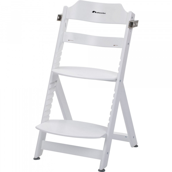 Chaise haute évolutive 2-en-1 timba white + transat mineral graphite Bebeconfort