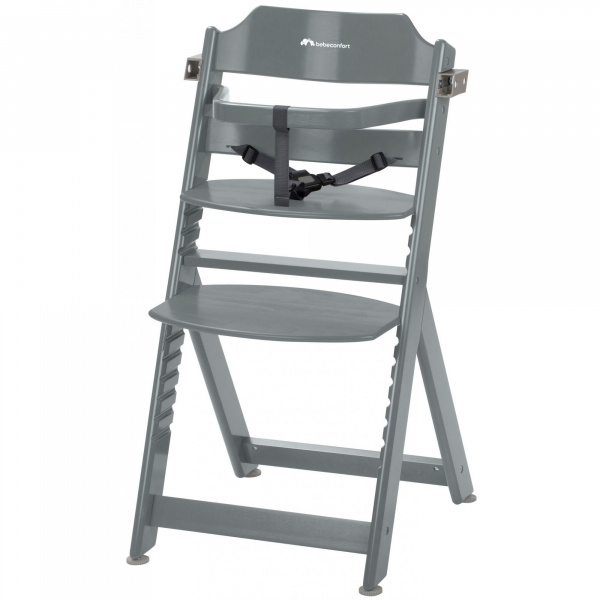 Chaise haute évolutive 2-en-1 timba warm grey + transat mineral graphite Bebeconfort