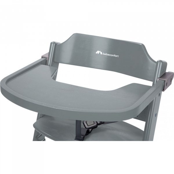 Chaise haute évolutive 2-en-1 timba warm grey + transat mineral graphite Bebeconfort