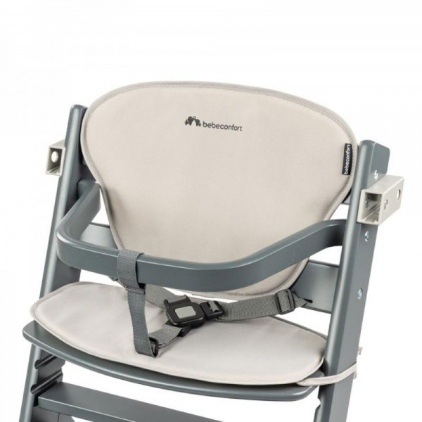 Chaise haute évolutive timba + coussin beige Bebeconfort