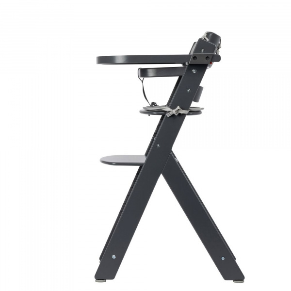 Chaise haute évolutive timba black avec coussin gris Bebeconfort